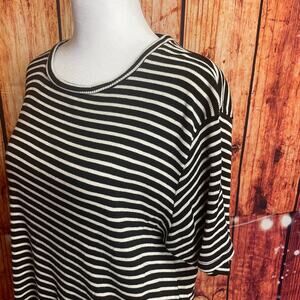 Brandy Melville One Size oversized striped t-shirt dress rib knit short sleeve